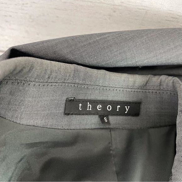 🍁 Theory 100% Wool, Lined Blazer Button Up Jacket Coat sz 6 - Picture 8 of 10